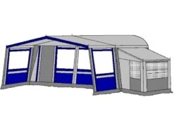 Te Velde Voortent De Wenne 310 Cm Blauw -Camper Accessories Winkel 1 2 te velde voortenten met uitbouw de wenne blauw7