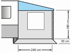 Eurotrail Universele Zijwand Voor Caravan-en Voortent Luifel 240 Cm. Met Raam -Camper Accessories Winkel 53 1 eurotrail universele zijwand voor caravan en voortent luifel 240 cm met raam afmeting etct0024240w