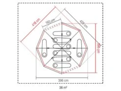 Coleman Familie Tent Octagon Blue-lime -Camper Accessories Winkel 64 3coleman familie tent octagon blue lime 2000035750