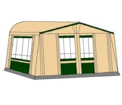 Te Velde Voortent + Uitbouw Prelude 250 Cm Groen -Camper Accessories Winkel 7 tevelde voortent prelude groen 250 links 1