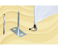 Bo-Camp Windschermharing 30 Cm 4 Stuks -Camper Accessories Winkel bo camp windscherm haring met plaat 4 stuks 4163900 2